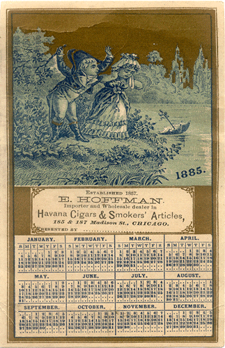 1885 Calendar.